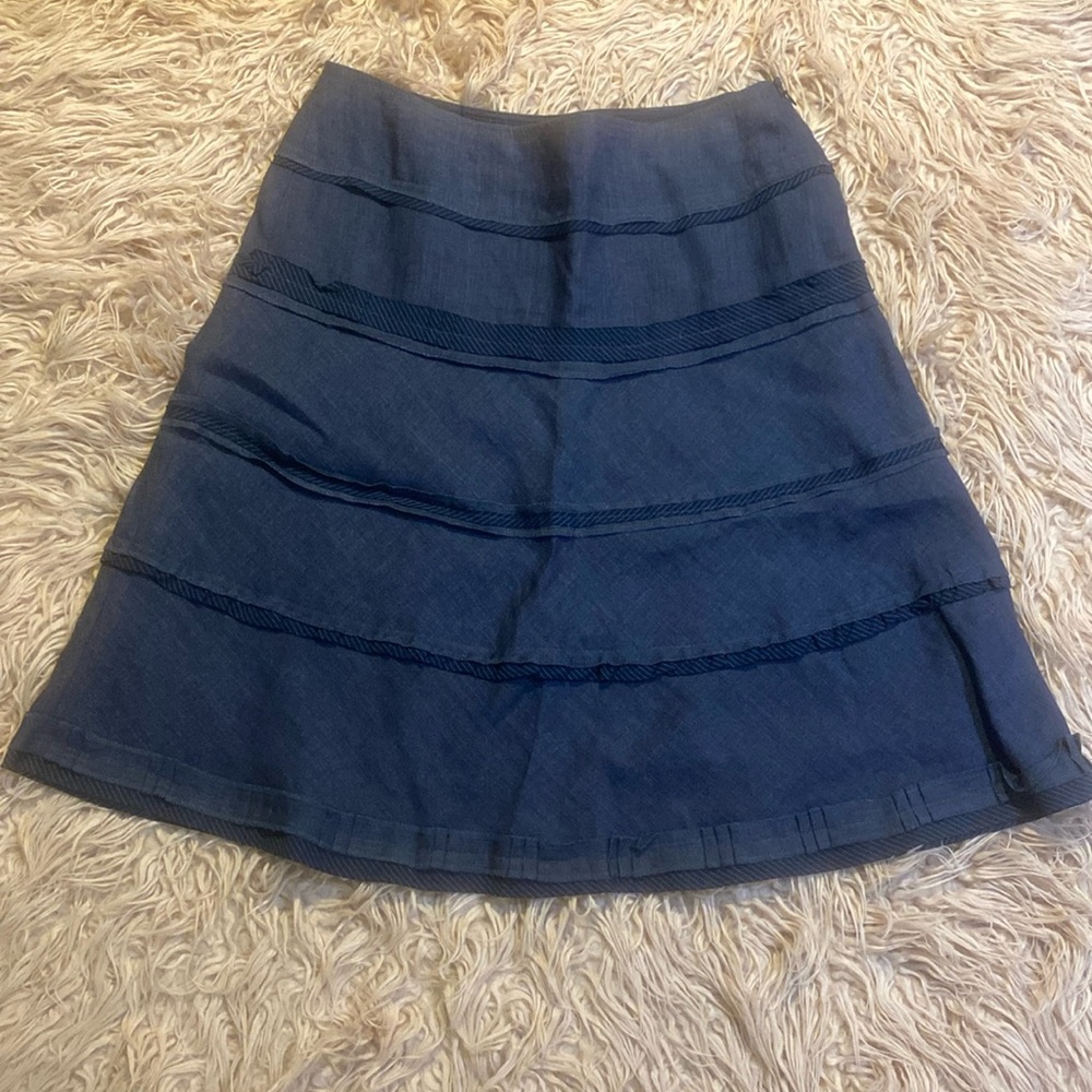 NWOT Cynthia Steffe Linen Midi Tiered Skirt